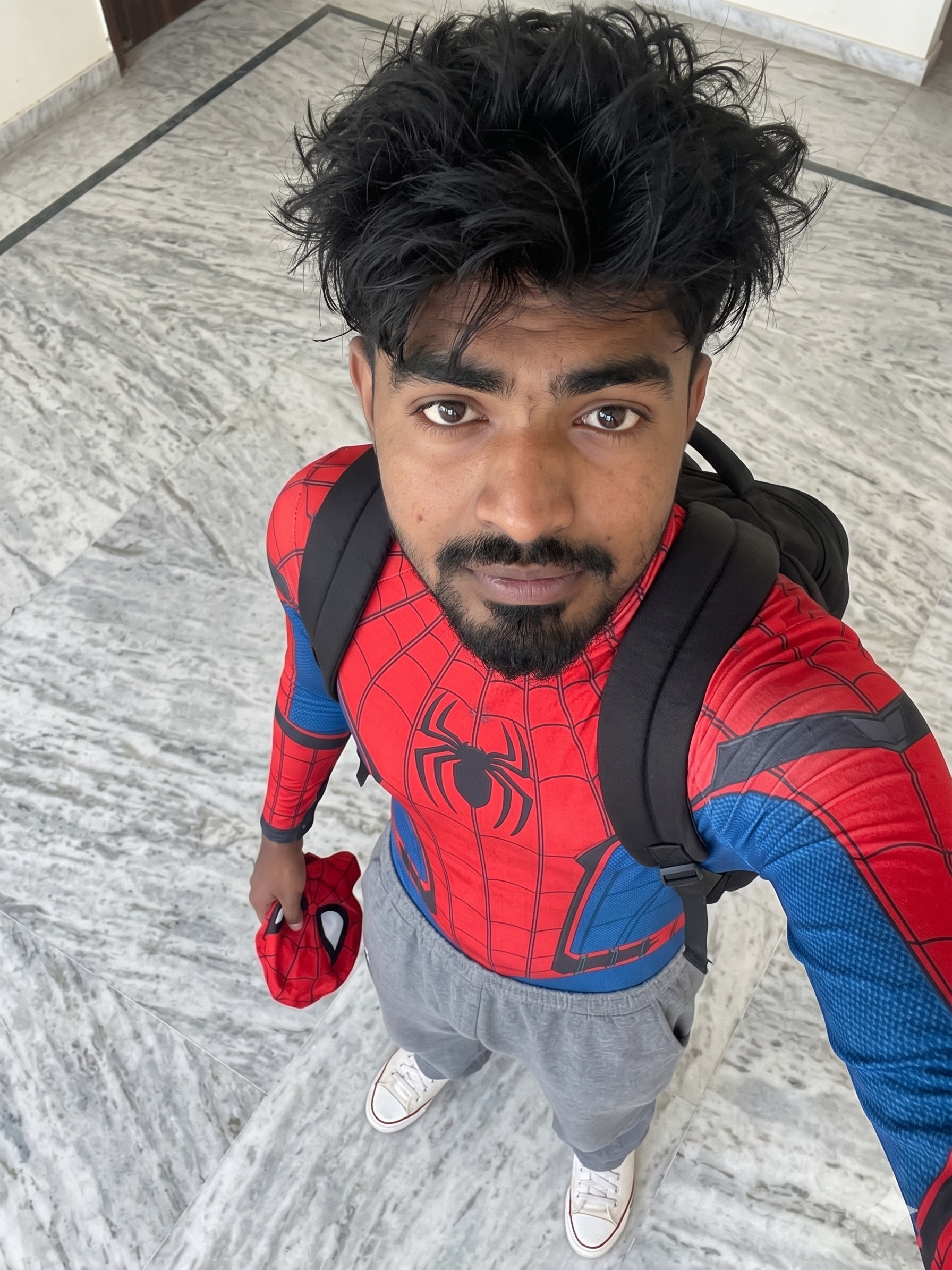 Hanging spiderman